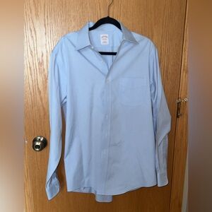 Brooks Brothers Regular Fit Non-Iron All Supima Cotton Dress Shirt - Light Blue